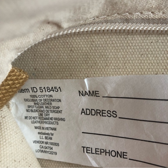 L.L. Bean Bags Ll Bean Extra Large Tote Noreaster Khaki And Navy Blue Canvas Bag Poshmark